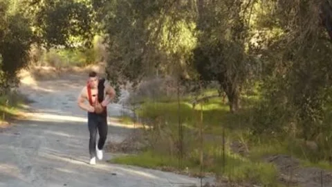 Justin Matthews pokes Ripped & Shirtless Hitchhiker
