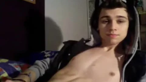Biting His Lip And Makes Aface while Cumi