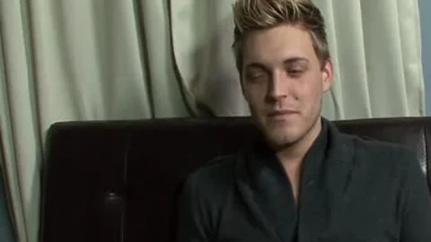 blonde Blue Eyed Hunk Is On his Knees getting his glamorous Face spermed