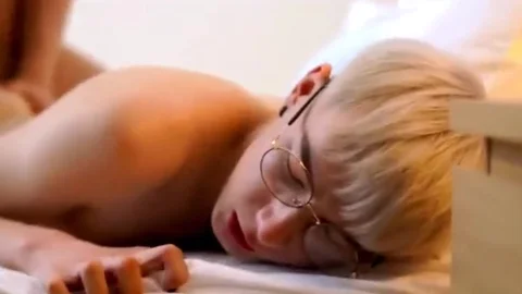 blond Femboy receives banged bareback