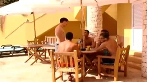 Five boys Have An Outdoor groupbang
