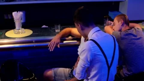fucked bareback By massive-Dicked Bartender