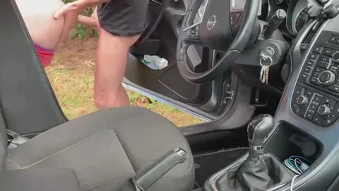 suck And cook jerking In The Car two
