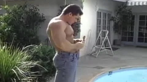 Mr. Muscledude - Jerking By The Pool